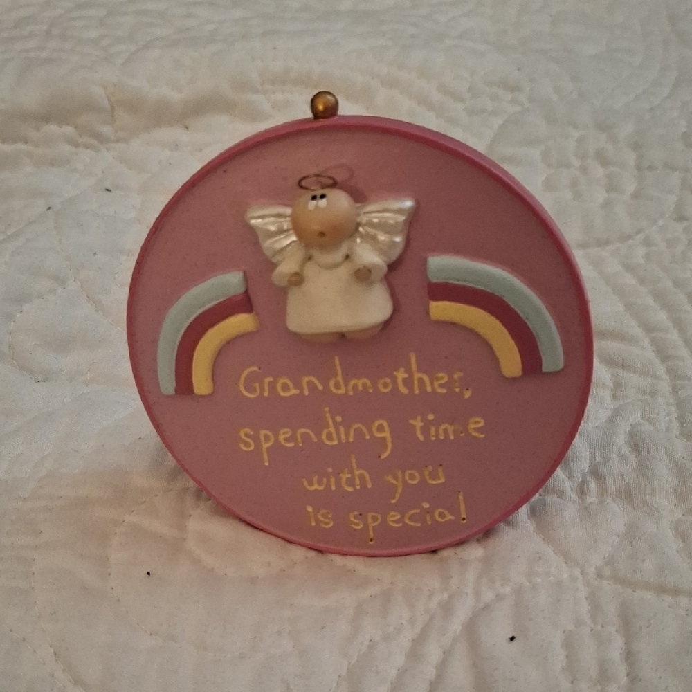Pink Grandmother Angel Plaque